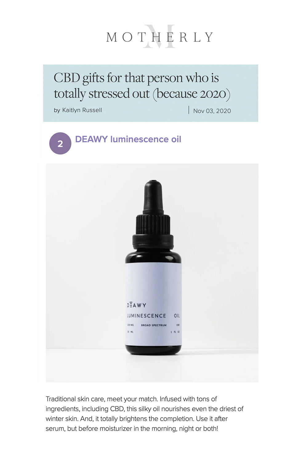 Luminescence Oil